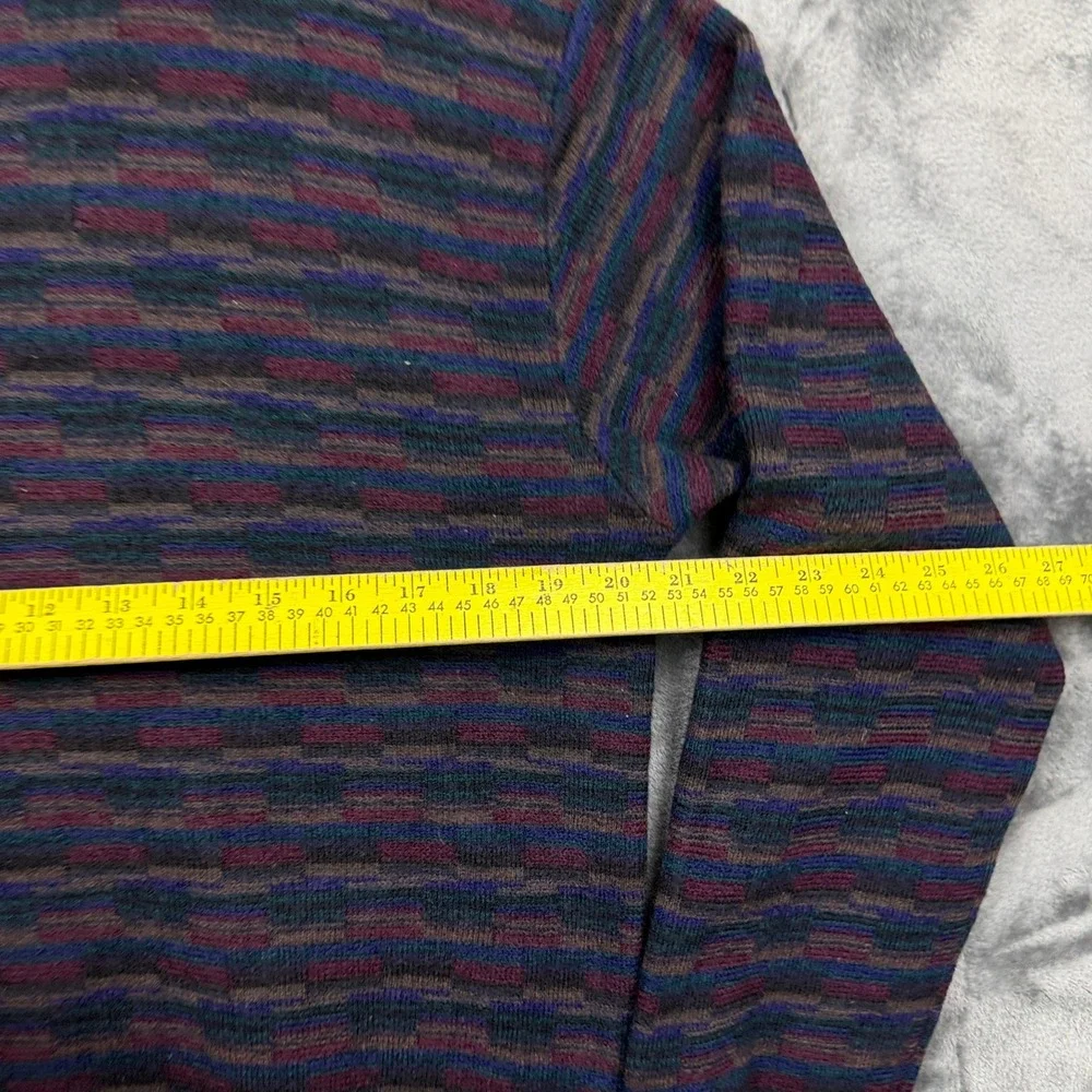 Merino Wool Sweater Mens Large Multicolor Excellent Textured Knit